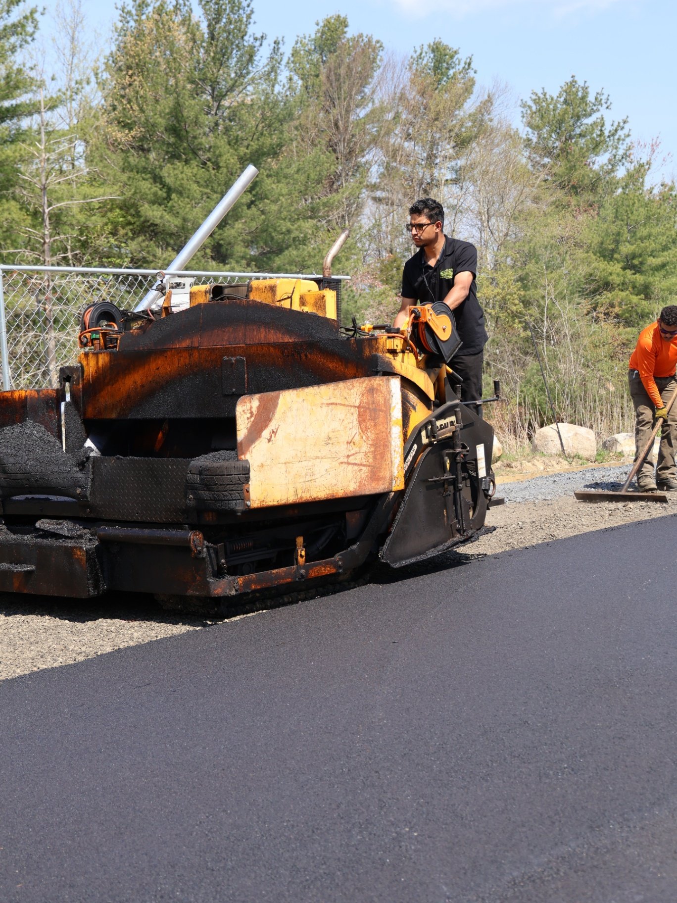 Paving in progress